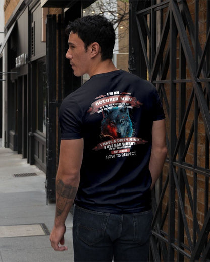 OCTOBER - KNOW HOW TO RESPECT - BIRTHDAY T-SHIRT FOR MEN - KATE10 (SKU12-162-10)