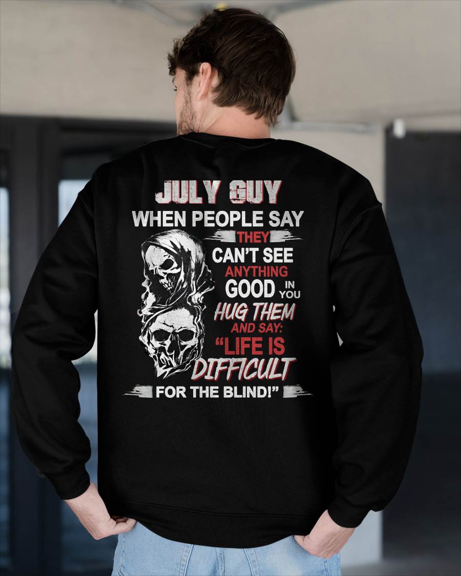 JULY -  HUG THEM AND SAY... - BIRTHDAY T-SHIRT FOR MEN - KATE07 (SKU12-253-07)