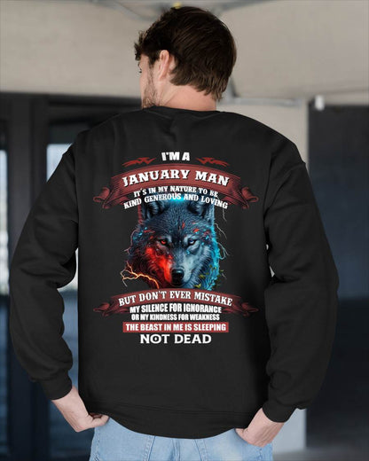 I'M A JANUARY MAN - T SHIRT- GIFT FOR MEN -NIKI01 (SKU2602-116-01)
