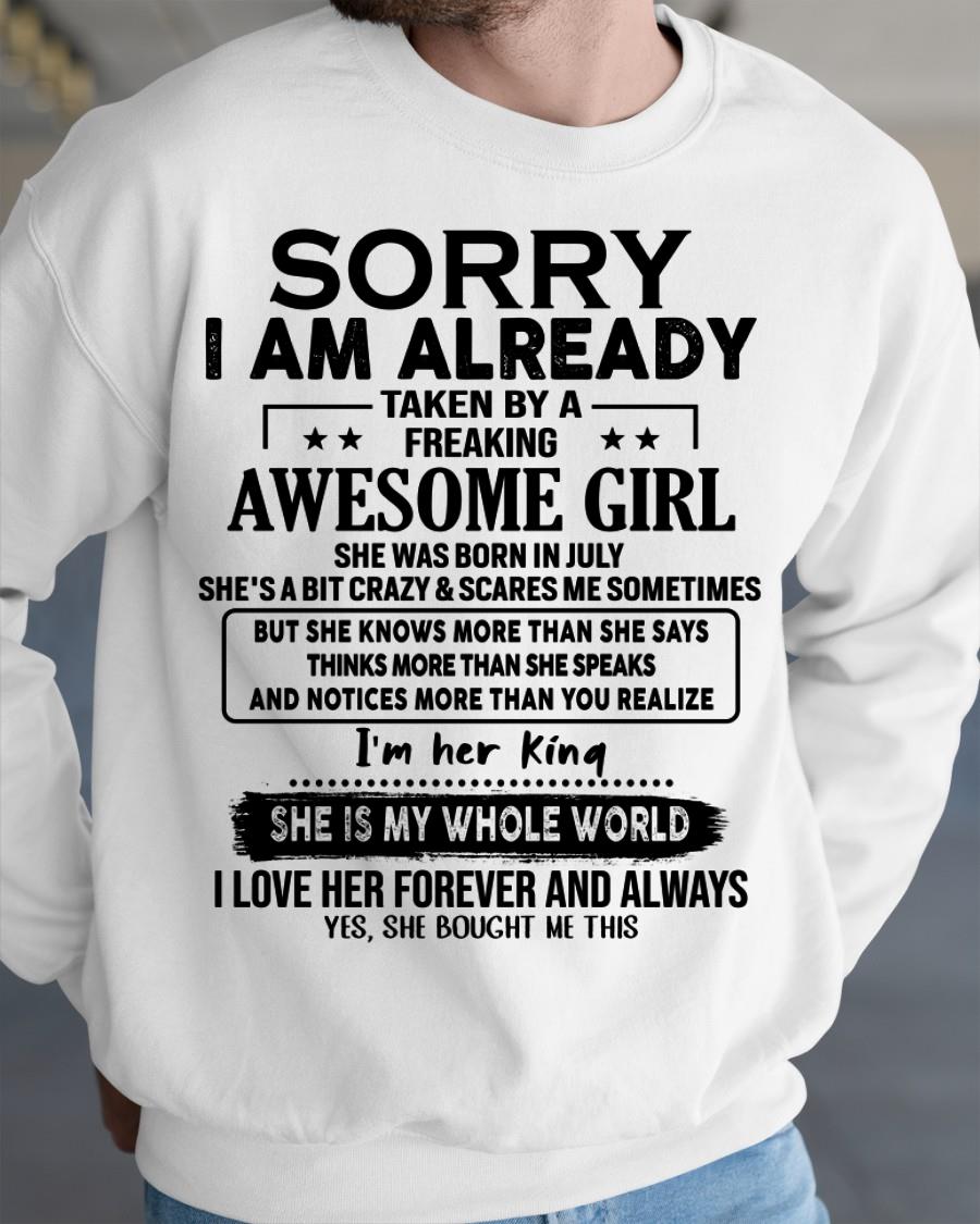 July - Awesome Girl born in July - Special gift for your boyfriend - From Wife KATE07 (SKU.AT16)