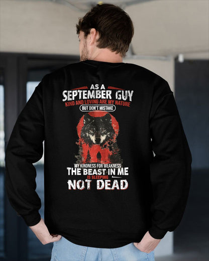 SEPTEMBER - KIND AND LOVING ARE MY NATURE - BIRTHDAY T-SHIRT FOR MEN - KATE09 (SKU26T-01-17-09)
