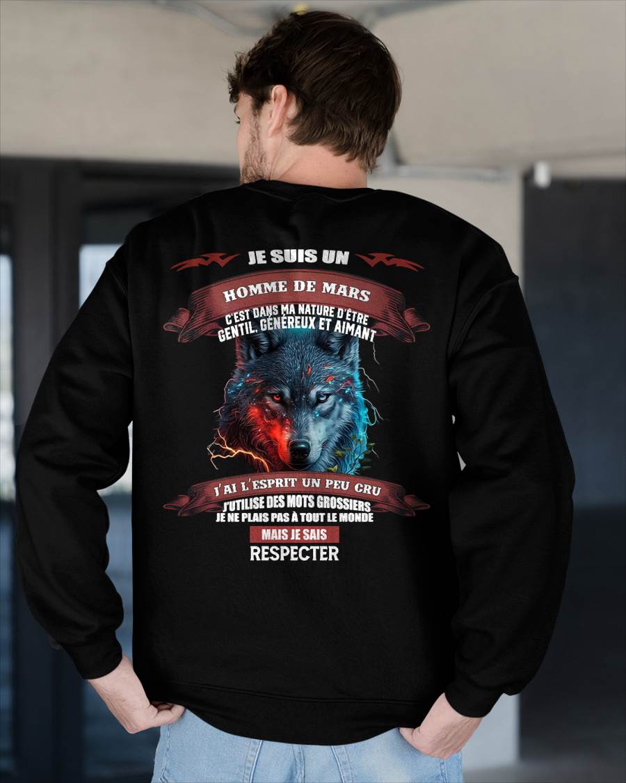 MARS - JE SAIS RESPECTER – T-SHIRT D’ANNIVERSAIRE POUR HOMME - frKATE03 (SKU12-266-03)