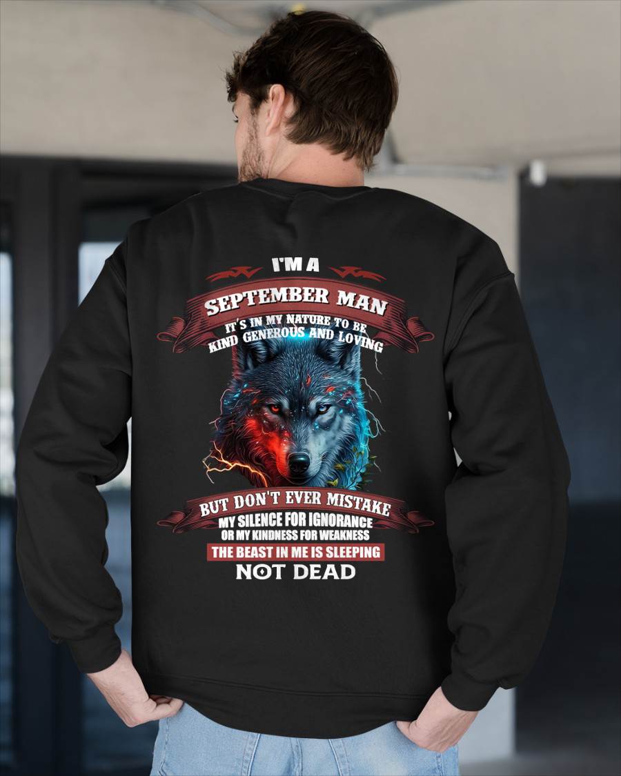 I'M A SEPTEMBER MAN - T SHIRT- GIFT FOR MEN -NIKI09 (SKU2602-116-09)