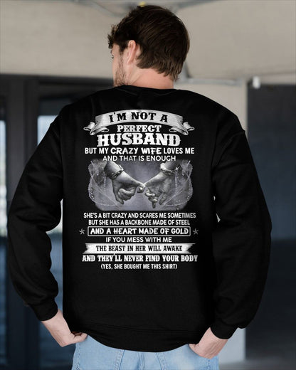 I'M NOT A PERFECT HUSBAND BUT MY CRAZY WIFE LOVE ME - GIFT FROM WIFE - NIKI00 (SKU26T-01118-00)