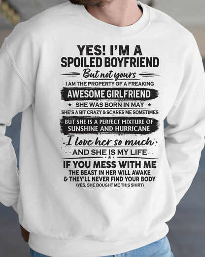 MAY - I'M A SPOILED BOYFRIEND - GIFT FROM WIFE/GIRLFRIEND - NIKI05 (SKU26T-01250-05)