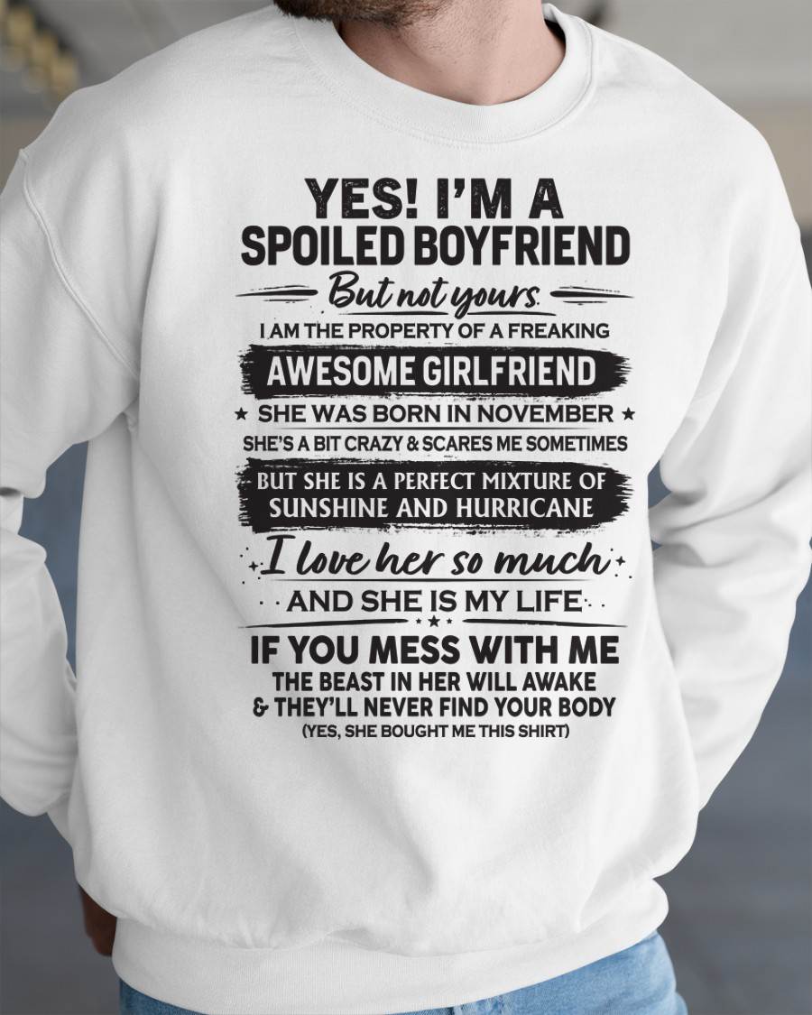 NOVEMBER - I'M A SPOILED BOYFRIEND - GIFT FROM WIFE/GIRLFRIEND - NIKI11 (SKU26T-01250-11)
