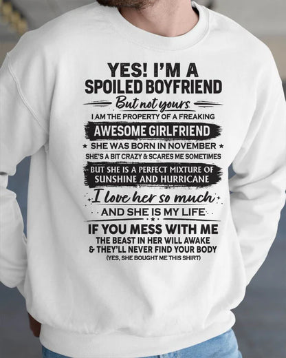 NOVEMBER - I'M A SPOILED BOYFRIEND - GIFT FROM WIFE/GIRLFRIEND - NIKI11 (SKU26T-01250-11)