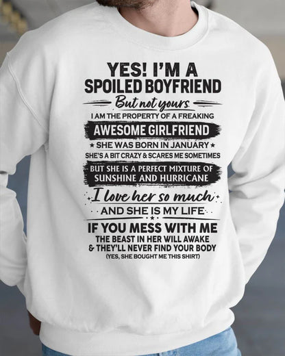 I'M A SPOILED BOYFRIEND - GIFT FROM WIFE/GIRLFRIEND - NIKI01 (SKU26T-01250-01)