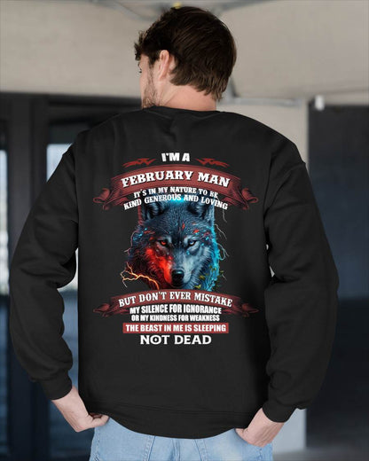 I'M A FEBRUARY MAN - T SHIRT- GIFT FOR MEN -NIKI02 (SKU2602-116-02)