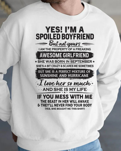 SEPTEMBER- I'M A SPOILED BOYFRIEND - GIFT FROM WIFE/GIRLFRIEND - NIKI09 (SKU26T-01250-09)