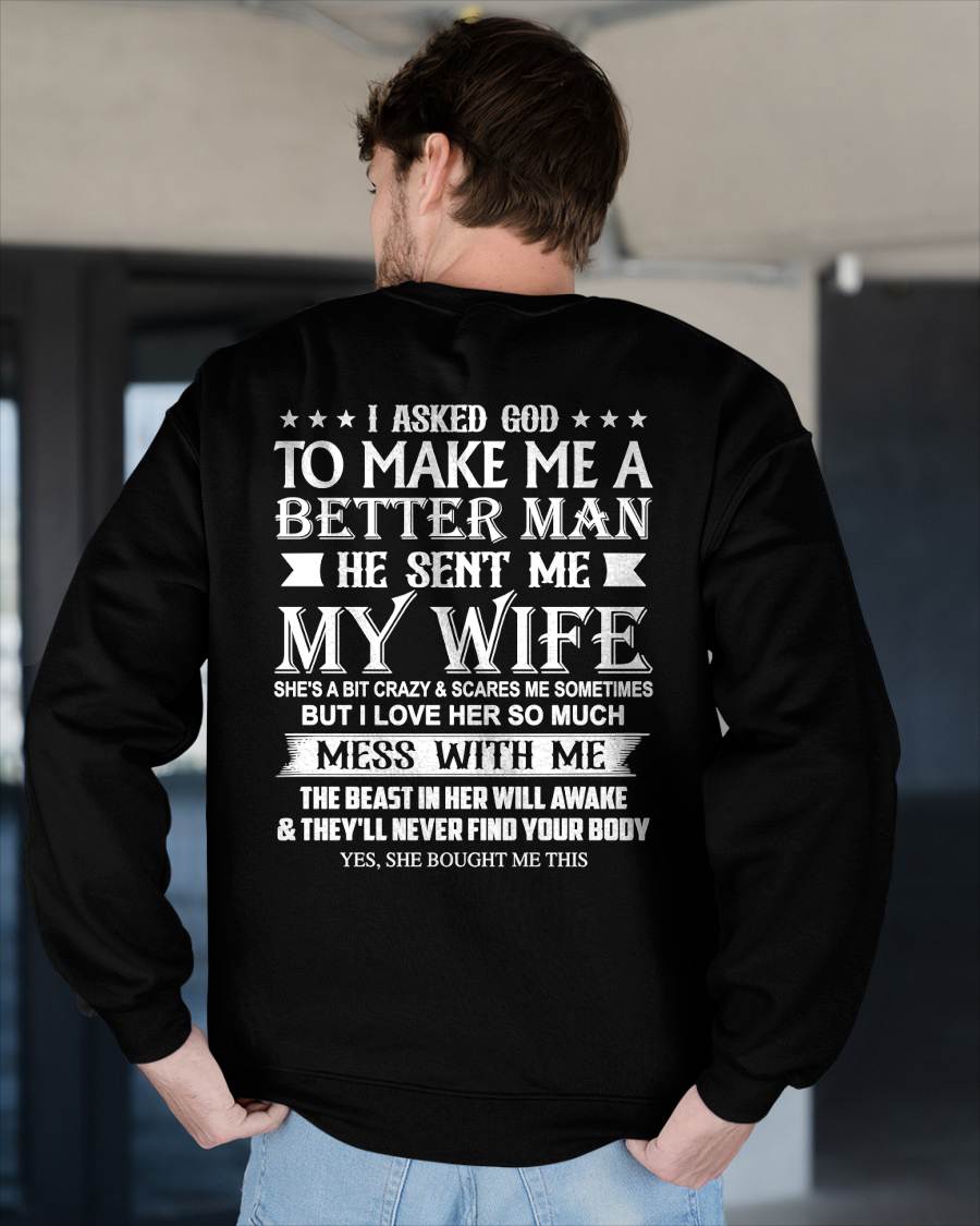 ASKED GOD TO BE A BETTER MAN - GIFT FROM WIFE - NIKI00 (SKU10-109-00)