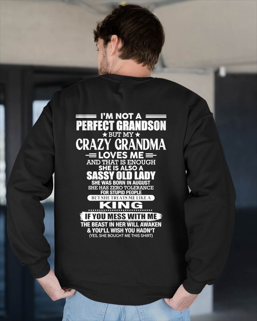 AUGUST - I AM NOT A PERFECT GRANDSON - GIFT FROM GRANDMA -NIKI08 - (SKU2607-191-08)