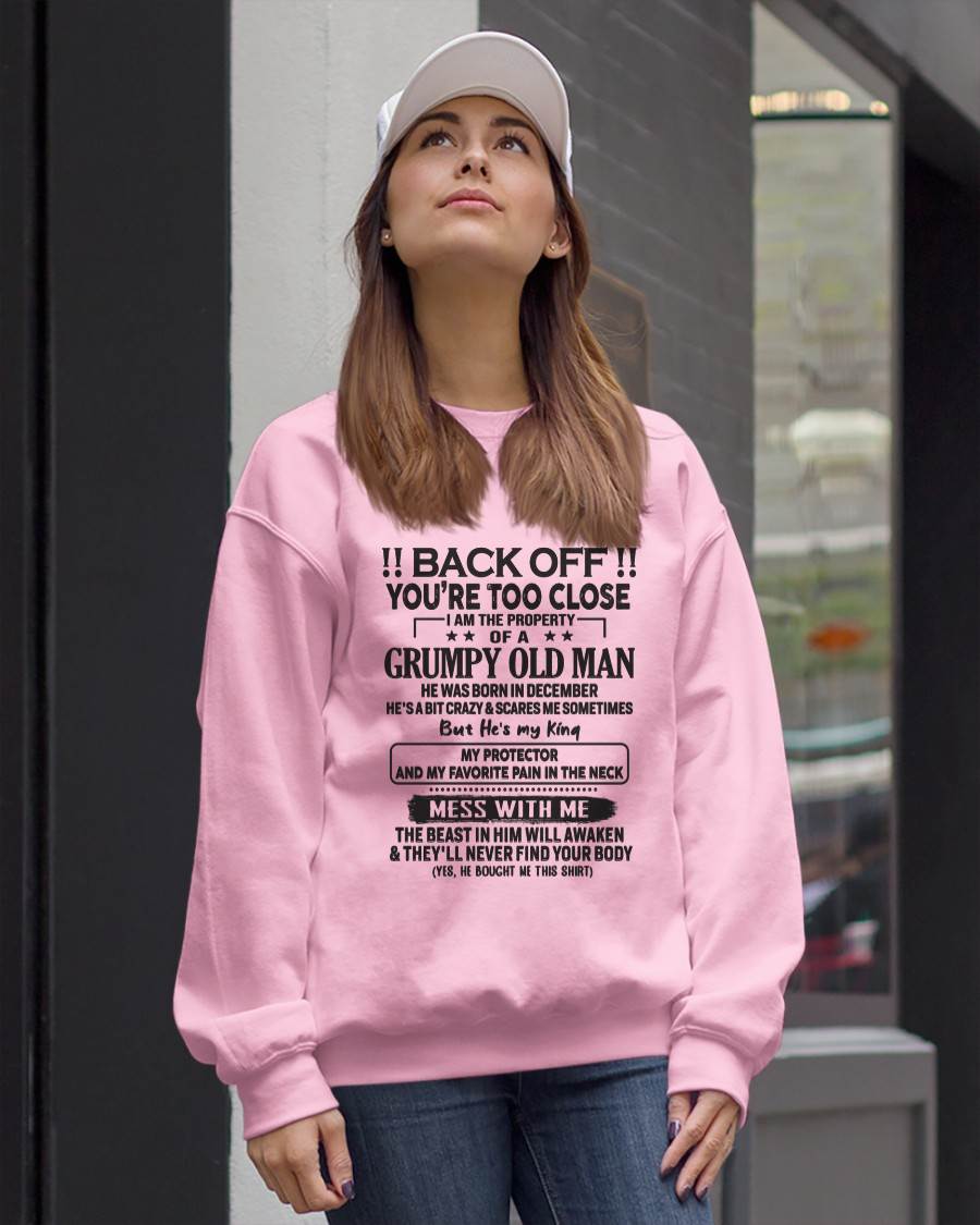 DECEMBER - TO MY WIFE - BACK OFF T-SHIRT - GIFT FOR WIFE - NIKI12 (SKU10-99-12)