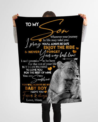 Special gift for Son - from mom Blanket (SKUB06-105)