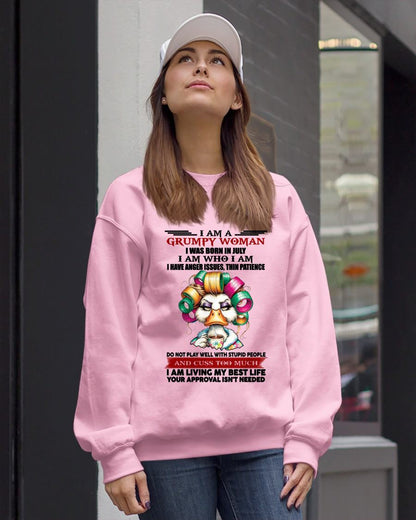 JULY - GRUMPY WOMAN - BIRTHDAY SHIRT FOR WOMEN - NIKI07 (SKU26T-01-22-07)