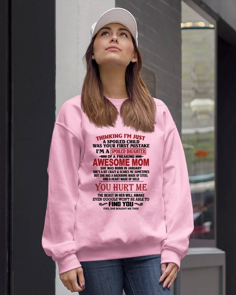 JANUARY - TO MY DAUGHTER - SPOILED DAUGHTER - PERFECT GIFT FOR DAUGHTER - GIFT FROM MOM - NIKI01 (SKU10-151-01)