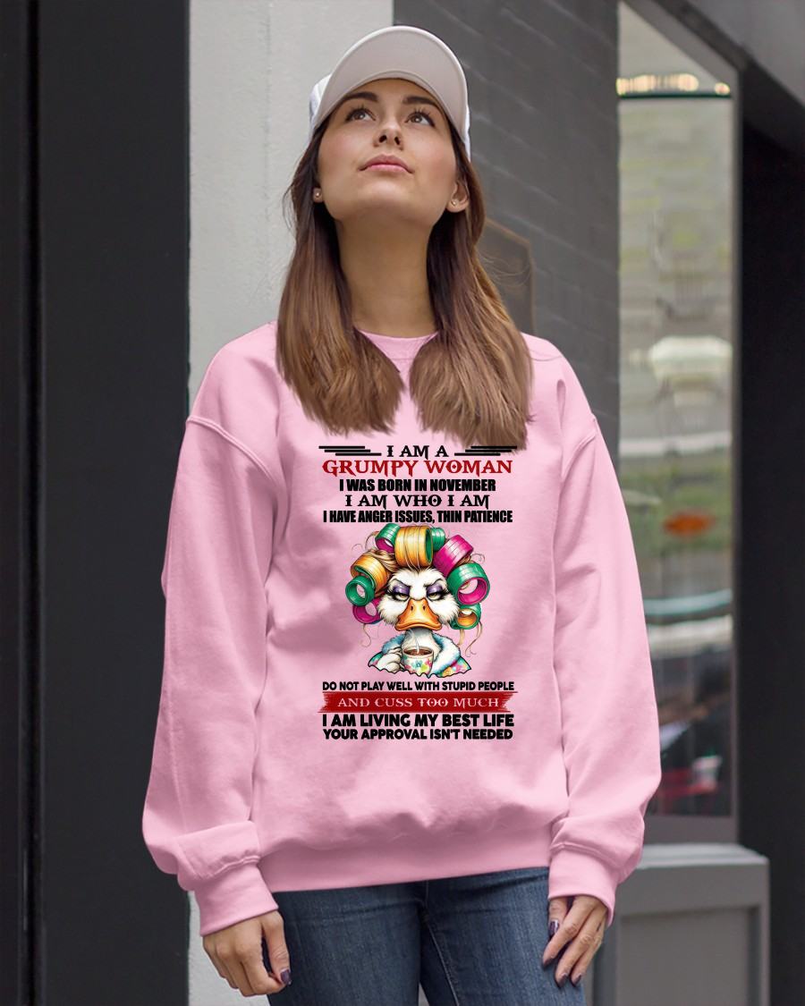 NOVEMBER - GRUMPY WOMAN - BIRTHDAY SHIRT FOR WOMEN - KATE11 (SKU26T-01-22-11)