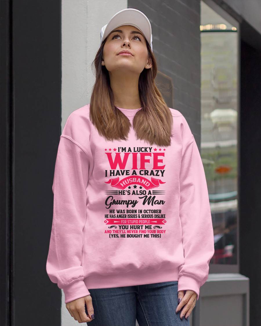 OCTOBER - TO MY WIFE - I'M A LUCKY WIFE - GIFT FROM HUSBAND - NIKI10 (SKU10-136-10)