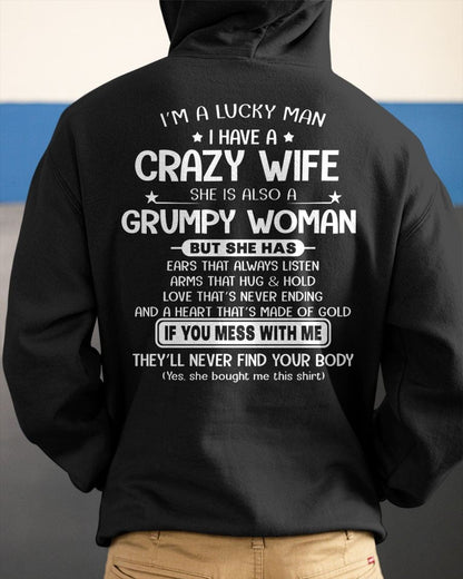 LUCKY MAN OF A GRUMPY WIFE  - GIFT FROM WIFE - KATE00 (SKU12-277-00)