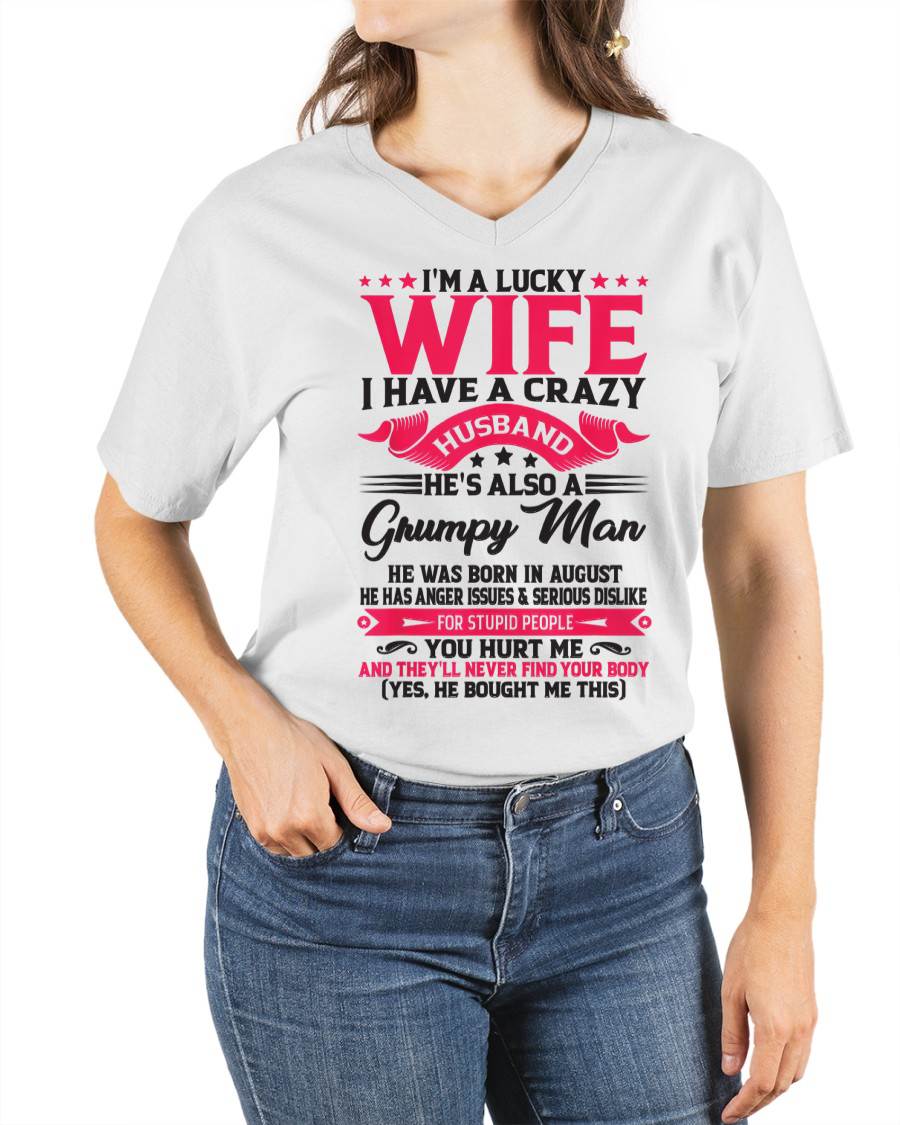 AUGUST - TO MY WIFE - I'M A LUCKY WIFE - GIFT FROM HUSBAND - KATE08 (SKU10-136-08)
