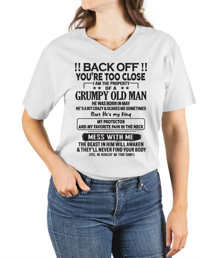 MAY - TO MY WIFE - BACK OFF T-SHIRT - GIFT FOR WIFE - NIKI05 (SKU10-99-05)
