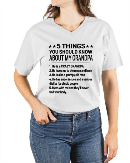 FIVE THINGS YOU SHOULD KNOW ABOUT MY GRANDPA - GIFT FROM GRANDPA - NIKI00 (SKU2603-134-00)