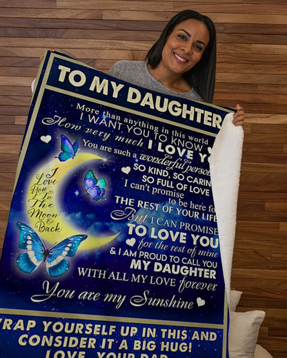 Special gift for your daughter blanket - from Dad (SKUB06-91)