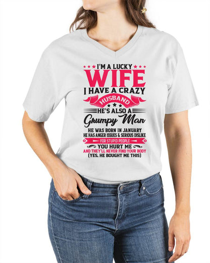 JANUARY - TO MY WIFE - I'M A LUCKY WIFE - GIFT FROM HUSBAND - NIKI01 (SKU10-136-01)