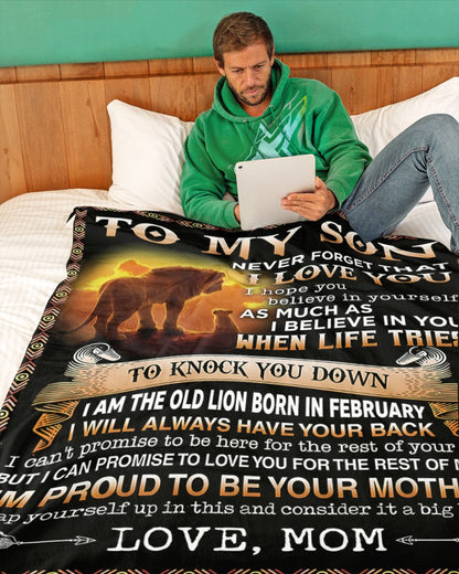 Special Gift For Your Son Blanket - From Mom (SKUB09-140-02)