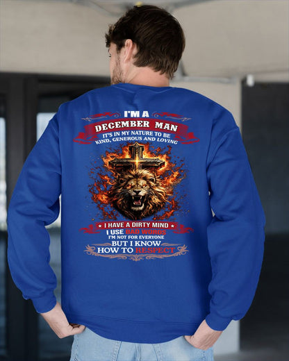 DECEMBER - KIND AND LOVING ARE MY NATURE - PREMIUM DTG PRINT BIRTHDAY T-SHIRT FOR MEN - NIKI12 (SKU26T-01-31-12)