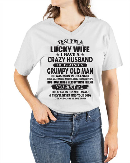 DECEMBER - TO MY WIFE - I'M A LUCKY WIFE - GIFT FROM HUSBAND - NIKI12 (SKU11-30-12)