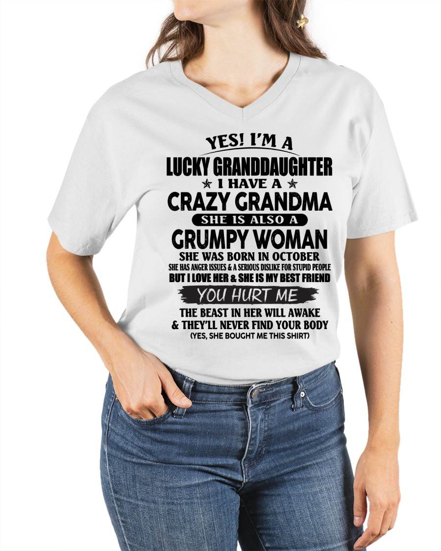 OCTOBER - LUCKY GRANDDAUGHTER OF CRAZY GRANDMA - PERFECT GIFT FROM GRANDMA - KATE10 (SKU12-146-10)