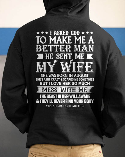 AUGUST - ASKED GOD TO BE A BETTER MAN - GIFT FROM WIFE - NIKI08 (SKU10-109-08)