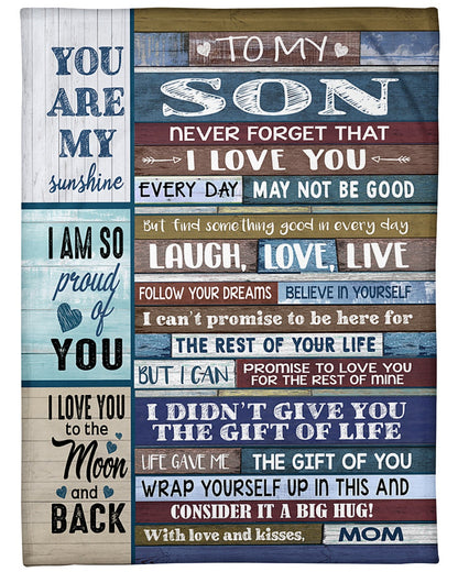 Special Gift For Your Son Blanket - From Mom