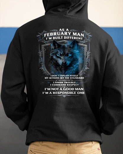 FEBRUARY - BUILT DIFFERENT - BIRTHDAY T-SHIRT FOR MEN - NIKI02 (SKU12-301-02)