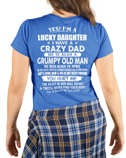 April - Awesome Grumpy Old Dad - Special gift for your daughter From Dad - KATE04 (SKU10-50-04)