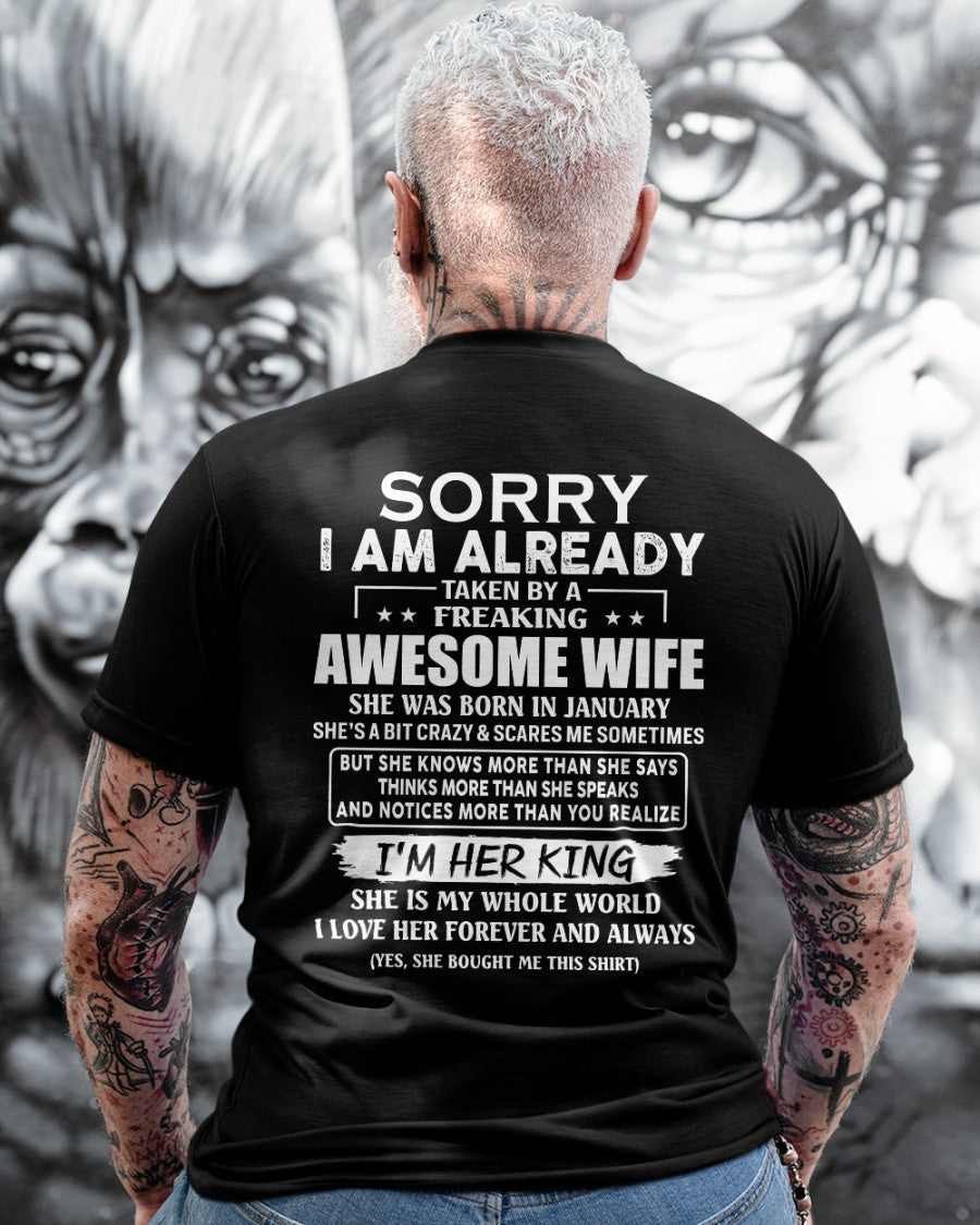 Awesome wife January - Perfect gift for your husband - KATE01 (SKU68-79-01)