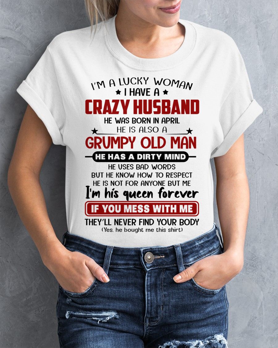 APRIL - TO MY WIFE - I'M A LUCKY WOMAN - GIFT FROM HUSBAND - NIKI04 (SKU12-282-04)