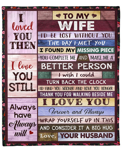 Special Gift For Your Wife Blanket - From Husband FULL (SKUB12-223)