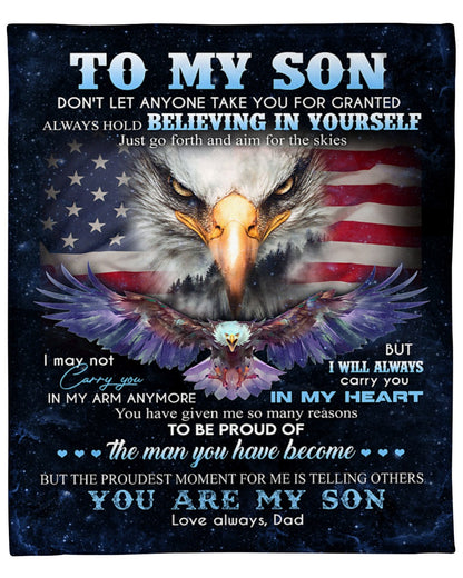 Special gift for Son - blanket - from dad (SKUB06-93)