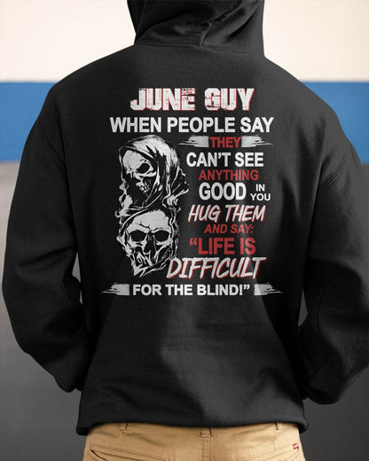 JUNE -  HUG THEM AND SAY... - BIRTHDAY T-SHIRT FOR MEN - KATE06 (SKU12-253-06)