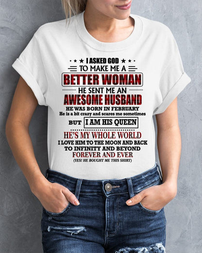 FEBRUARY - GOD SENT ME AN AWESOME HUSBAND - GIFT FROM HUSBAND - NIKI02 (SKU12-321-02)