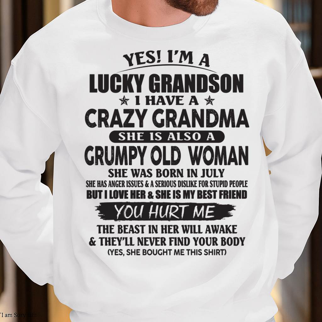 JULY - LUCKY GRANDSON OF CRAZY GRANDMA -  FROM GRANDMA - KATE07 (SKU10-173-07)