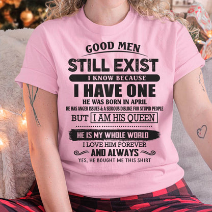 April - Good Men Still Exist - Perfect Gift For Girlfriend, Wife From Husband - KATE04 (SKU07-166-04)