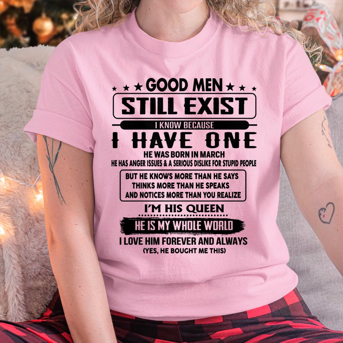 March - Good men Still Exist - gift for your girlfriend, wife from Husband - KATE03 (SKU-GM-03)