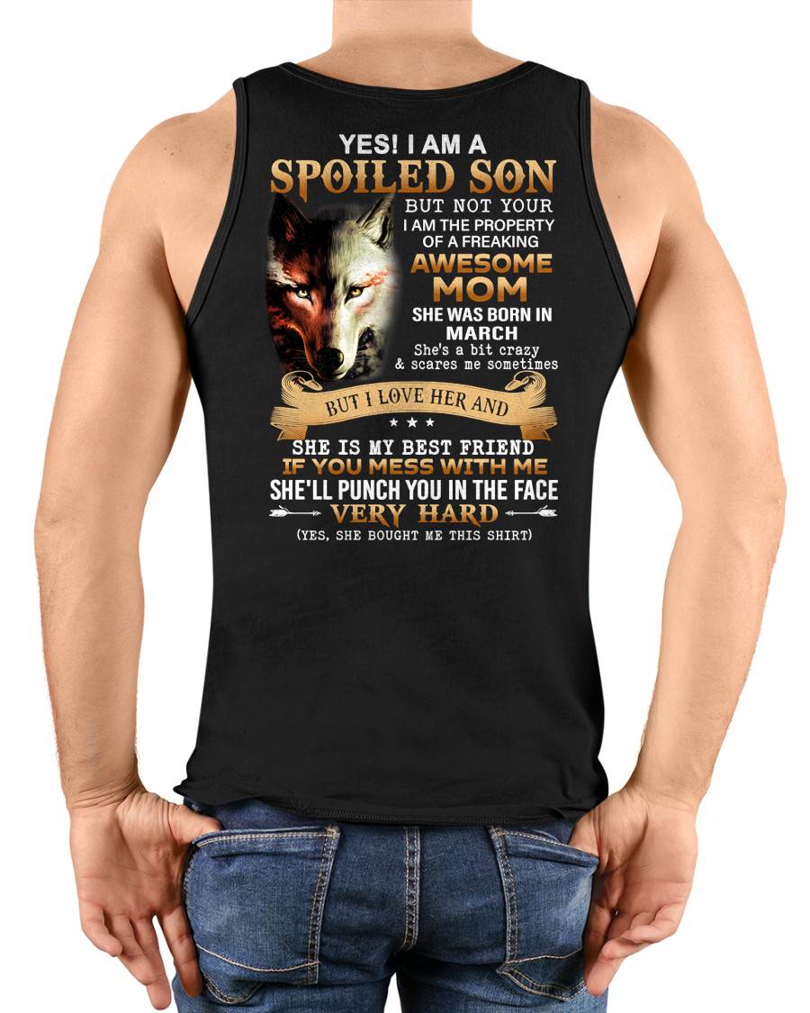 March - Lucky Son of Awesome Mom - Perfect Gift for Son From Mom - NIKI03 (SKU10-128-03)