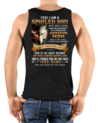 Lucky Son of Awesome Mom - Perfect Gift for Son From Mom - KATE00 (SKU10-128-00)