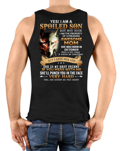 October - Lucky Son of Awesome Mom - Perfect Gift for Son From Mom - NIKI10 (SKU10-128-10)