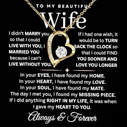 TO MY LOVE - "You Are My Missing Piece" - FROM HUSBAND NECKLACE - PERFECT GIFT FOR VALENTINE  - Premium Forever Love Necklace (SKU2602-215)