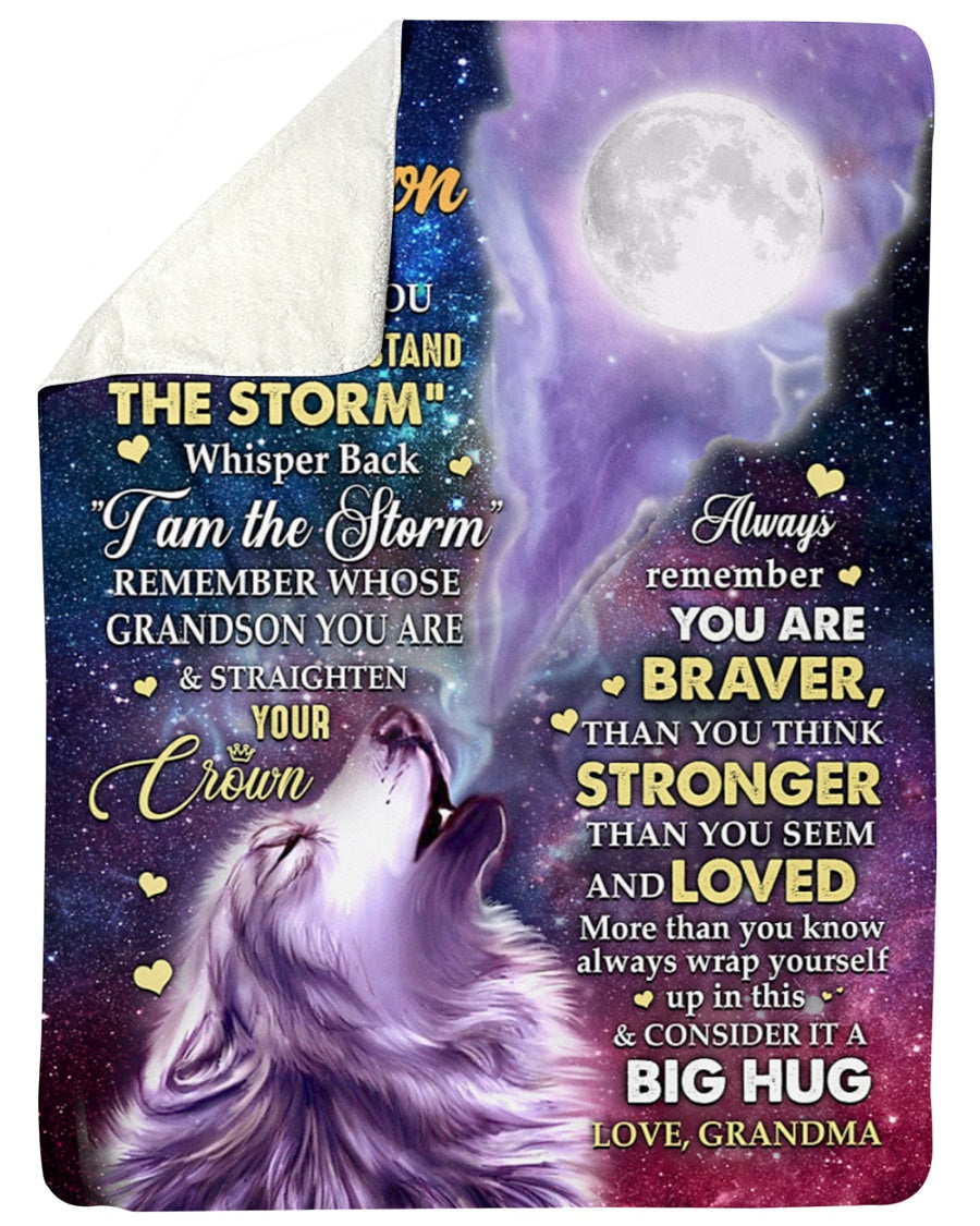 Special Gift For Your Grandson Blanket - From Grandma (SKUB11-143)